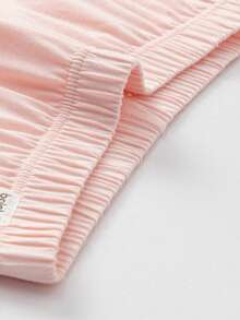 Balabala Girls' Warm Underwear Set, Soft Cotton Comfortable Base Layer Pajama Set, Spring/Autumn - Pink - View 9