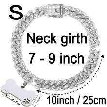 1 pièce Collier à chaîne pour chien, 1,3 cm de large, style hip-hop avec étiquette, accessoire de collier pour animaux de compagnie, cadeau pour chiens petits/moyens/grands, cadeau d'anniversaire pour animaux de compagnie - Multicolore - Voir 21