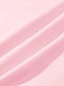 仿羊毛爱心图案卫衣，女士夏季沙滩装，夏季上衣，女士宽松圆领长袖休闲卫衣 - 藕粉色 - 查看 5