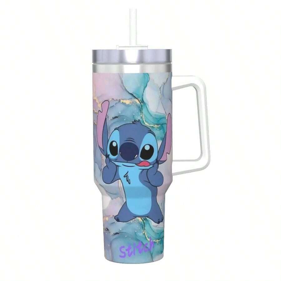 Lilo And Stitchs Cartoon Insulated Tumbler Straws Lid Stainless Steel Coffee Mugs Outdoor Portable Hot Cold Drinks Cups, 40oz - 13 + 均碼 - 查看 1