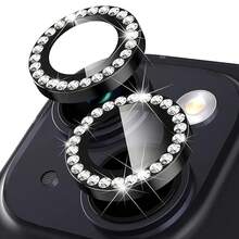 Shiny Diamond Lens Protective Case, Compatible With IPhone 17/16/15/14/13/12/11 Pro Max - Black - View 19
