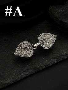 复古毛衣夹、女士腰夹、衬衫胸针夹、服装胸针夹 - 銀色 - 查看 22