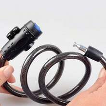 Anti-theft lock for mountain bike, secure steel wire loc - Negro - Ver 7