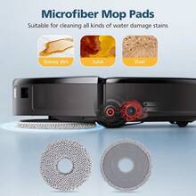 Accessories Set For Roborock Qrevo Master/Qrevo Slim Robot Vacuum Cleaner 2 Main Brush 4 HEPA Filters 4 Mop Pads 4 Side Brushes 6 Dust Bags 1 Cleaning Brush - QrevoMasterblack - View 6