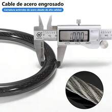 Candado para bicicleta, diseño resistente al agua, adecuado para motocicletas, bicicletas de montaña y equipos de exterior, candado para equipos de exterior - Negro - Ver 4