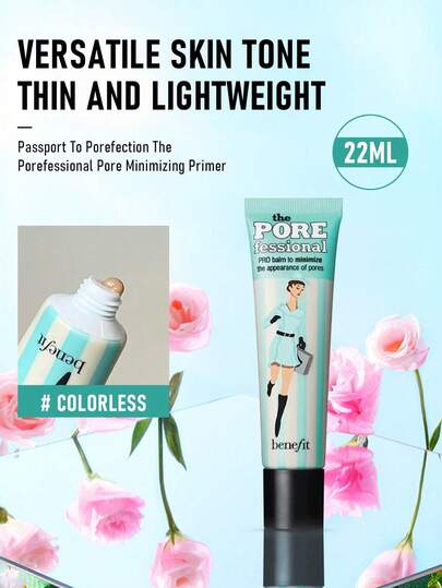 Benefit 贝玲妃毛孔细致妆前乳，0.75 液盎司/22毫升 | 丝滑轻盈配方，快速隐匿毛孔 | 无油配方，打造光滑无瑕妆容 | 令肌肤感觉细腻，告别油光 | 妆前妆后均可使用 | 适合所有肤色