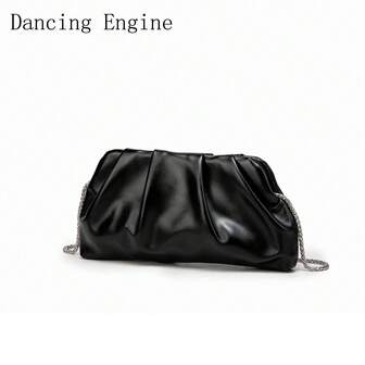 Dancing Engine Portmonnäer och handväska Lyxiga designeraxelväskor Pu-läder kvällsväska clutchväska Handväska damväska