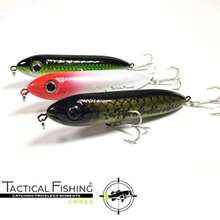 SDFG TACTICAL FISHING Kit con 3 Señuelos de Pesca Superficial Tipo Paseantes. con Sonajas Internas Que Atraen Peces de Largas Distancias. - varios - Ver 6