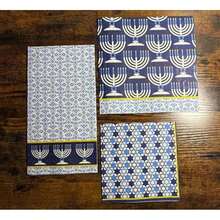 Home Range - Servilletas, Casual, PLEASE USE gold, GUEST NAPKINS, 1, 16(LUNCH NAPKINS Festival of Lights blue) - Multicolor - Ver 5