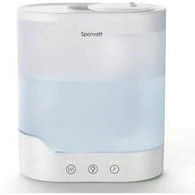 - Humidificadores para recmara y hogar, humidificador de aire de 2, 5 l de llenado superior para habitacin, habitacin de beb, ultrasnico silencioso, con difusor de aceite y luz - Blanco - Ver 1