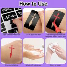 10/15色临时纹身笔套装，笔尖灵活，色彩鲜艳，适合万圣节化妆和面部彩绘 - 彩色 - 查看 11