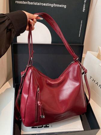 New Fashion Large Capacity Tote Bag, Korean Style Shoulder Bag, Casual Commuter Backpack