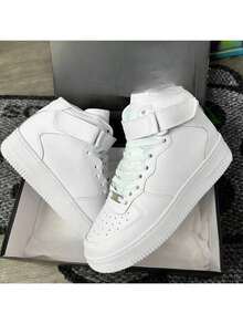 Unisex Casual Air Sneaker Force Basic Lightweight Soft Original High-Top Sneakers Direct From The Factory - 白色 - 查看 2