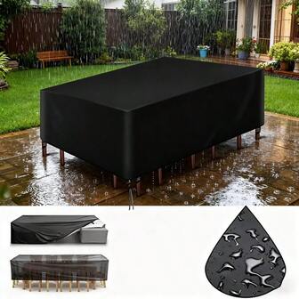 多尺寸户外庭院花园家具防水罩，三层防护，适用于椅子、沙发、桌子防尘罩