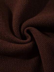 ANDREILEE 男士休闲宽松纯色套头毛衣，饰有手工缠绕的单十字架吊坠、玫瑰花复古哥特图案、圆领、长袖针织衫，适合秋冬季穿着。 - 咖啡棕 - 查看 9