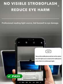 Wisciton 33/50cm 电脑显示器灯条屏幕夹灯 LED 屏幕灯条，适用于工作区调光定时显示，适合学习、阅读和工作，桌面/办公室/家庭/游戏触摸控制显示灯，保护眼睛屏幕夹灯 - 多款 - 查看 4