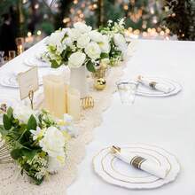 1/5/10 Pcs Artificial Roses Bulk Fake Roses With Long Stem Silk Rose Bouquets Artificial Flower Girlfriend Gift For Bridal Wedding Flowers Wedding Table Centerpiece Valentine's Day Decorations Floral Arrangement Garden DIY Home Decor Wreath Making Supplies - White - View 3