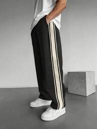 1 st. herrbyxor med lös passform, lämpliga för daglig pendling, träning, löpning, utomhusaktiviteter, fitness, jogging, avslappnade raka ben, modern streetwear, höst/vinter