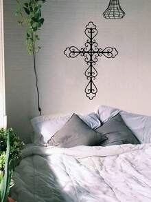 1 buc decor decorativ de perete din metal negru, decor interior modern de perete suspendat pentru baie, decor din fier montat pe perete, folosit pentru decorarea casei, decorare decorativă - Multicolor - Vizualizare 3