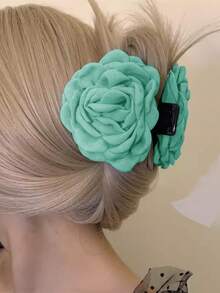 1pc Rose Flower Hair Claw Clip, Elegant Floral Hair Claw Hair Accessory For Women Women Hair Clips Causal Hair Clutch Elegant Hair Jaw Clip