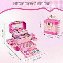 化妆套装女孩假装化妆化妆盒，假装化妆套装 - 生日、复活节、圣帕特里克节、女孩节、圣诞节礼物女孩女性化妆。 - 彩色 - 查看 5