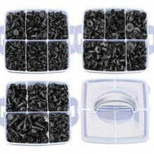723Pcs Car Body Door Trim Clips Retainer Bumper Plastic Panel Push Fastener Kit - Black - View 9