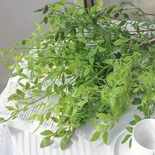 Ins-Style Artificial Green Plants, Artificial Nandina Domestica, Dense Leaves, Nordic Simple Floor-Standing Decorative Branches, Popular Living Room And Bedroom Ornaments, And Light Luxury Style Artificial Plants For Interior Decoration - Green - View 7