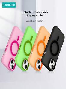 Koolife 1pc Magnetic Wireless Charging Magsafe Protective Case With Separate Buttons, Colorful Contrast, Semi-Transparent Matte Compatible With Apple 17, 17 Pro Max, 17, 17 Pro, 17 Air, 11, 12, 12 Pro, 12 Plus, 13, 13 Pro, 13 Pro Max, 14, 14 Pro, 14 Pro Max, 15, 15 Plus, 15 Pro, 15 Pro Max, 16, 16 Plus, 16 Pro, 16 Pro Max, 16e - Green - View 9