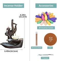 Incense Burner Stand, Home Decoration Incense Burner, Incense Burner Fragrance. - Brown - View 2