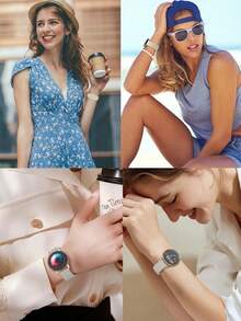 20mm 豹紋雕刻矽膠錶帶，相容 Galaxy Watch 7 6 5 4 40mm 44mm/5 Pro/6 Classic 47mm/Watch 4 Classic/Active 2, 45mm/Watch 3/Watch 4 Classic 42mm 46mm Watch 6 47mm 43mm，波希米亞豹紋防水運動替換錶帶，相容 Honor，男女通用 - Starlight - 查看 11