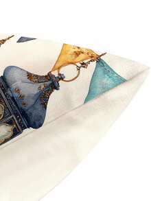 1 Stück Ramadan Fanoos Muster Tischläufer, Ramadan Heim Dekoration Tischläufer, Islamische Heim Dekoration, 1 Stück Tischläufer, 4 Stücke Tischsets, 1 Stück Kissenbezug, 3 Produkte erhältlich, Heim Dekoration Innen/Außen Party Bedarf, Raum Dekoration. Geeignet für Ramadan Heim Küchen Dekoration und Ramadan Event Party Dekoration - Verschiedenfarbig - Übersicht 8