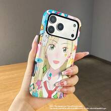 Funda de teléfono SamsungA 1pc con estampado de chica anime hecha de un PC duradero + carcasa protectora dos en uno.Su diseño robusto de doble capa ofrece excelente protección contra caídas y resbalones, compatible con iPhone 17/16/15/14/13/12/11 Pro y 17 Pro Max.Este Sof - Blanco - Ver 3