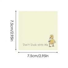 1/4 Packs Funny Duck Sticky Notes "Don't Mess With Me", Cute Self-Adhesive Memo Pads, Student, Teacher, Colleague Gifts, Fun Stationery, Playful Illustration, Desk Accessories, Quirky Durable Office Supplies (Random) School Supplies - Multicolor - View 2
