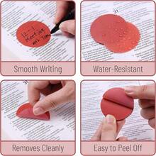 Mr. Pen- Transparent Sticky Notes, 200 Pcs, Pastel Colors, Round Translucent, See Through Bible Sticky Notes - MàuC - Xem 4