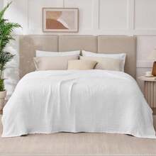 Kozyhvn 100% Cotton Muslin Blanket Large 50" X 70", 6 Layers Breathable And Lightweight Cotton Blankets For Bed And Couch, Quilt Bedspread, Gauze Throw For Adults, White - ColorE - 查看 6