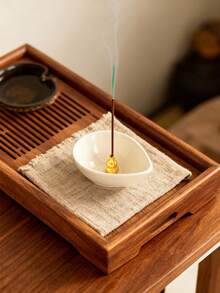 1pc Rabbit Shaped Ceramic Incense Burner, Minimalist Style, Various Colors, Suitable For Festival, Gift, Home, Office, Hotel Decoration - White - View 4