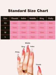 Hanmade 10 Piece Set Of Handmade Nail Art, Wearing Nail Art, Pink French Style Short Press Nail Art Patch, Quick Nail ArtJellyfish Texture French Design, Silver Shimmering Powder And Ink Accents,Press On Nails,Suitable For Daily Wear By Women And Girls - Multicolor - View 9