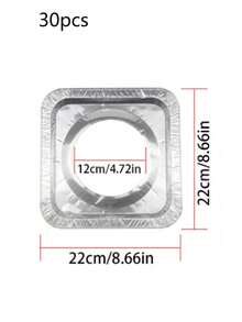 50/30/10件一次性铝箔燃气灶防油罩方形耐高温煤气灶防水防油罩清洁垫适用于厨房炉灶 - 彩色 - 查看 11