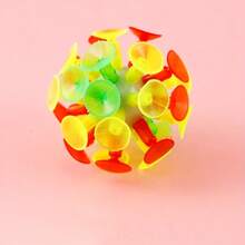 2pcs Colorful Suction Cup Balls - Sticky Toss Toys, Suitable For Family Interaction, Classroom Games And Parties (Red/Blue/Yellow) - Multicolor - View 3