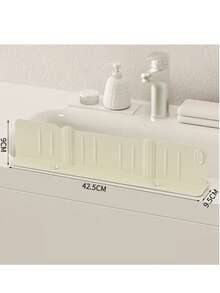 1pc Multifunctional Sink Splash Guard, Countertop Water Splash Stopper, Kitchen Drain Rack & Storage Organizer 2-In-1 - Multicolor - View 10