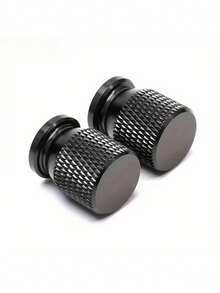 2 pièces Grands capuchons de valve de pneu de voiture/moto de 12 mm avec motif de maille exquis, couvercles anti-poussière, chapeaux de tige de valve élégants et filetés, convenant aux voitures, motos, camions, vélos