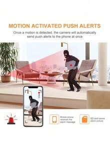 720P HD Mini WiFi Camera With Real-Time Remote Viewing, Two-Way Audio, And Motion Detection, Suitable For Home And Pet Monitoring - Multicolor - View 5