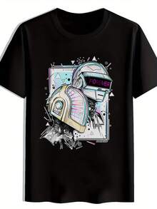 Camiseta Gráfica Negra para Hombre - Impresión de Banda de Rock Retro Camiseta de Manga Corta con Iconos deúsica Vintage Korn.) - Top Casual de Verano de Poliéster Transpirable para Conciertos. Festivales; Salidas a la Playa. Camisetas de banda de rock. Ropa de festival. Ropa de concierto. Camisa de Estilo Punk. Camisa lavable aáquina - Negro - Ver 1