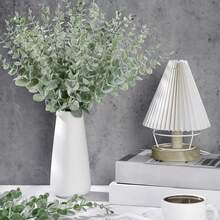 1/10/20/30 cành bạch đàn nhân tạo màu xanh lá cây, lá bạch đàn trang trí, cành bạch đàn giả dài 38cm, thích hợp cho bình hoa, bó hoa cưới, trang trí nhà cửa - Có thể có mùi nhẹ sau khi mở, vui lòng để thoáng khí vài ngày trước khi sử dụng. (Chất liệu nhựa, cần lắp ráp, có thể dễ rách nếu kéo mạnh) - màu xanh lá - Xem 7