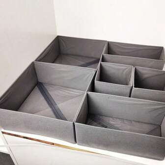 6pcs Multi-Functional Underwear & Socks Storage Box With Dividers, Bedroom Organizer