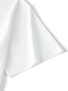 WHITE SHARK Men's Casual Fashion Street Printed Dropped Shoulder Loose Breathable Short Sleeve T-Shirt, Summer - White - View 4