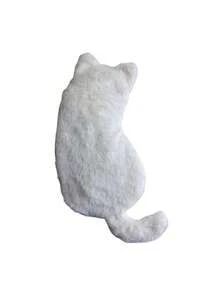 1个毛绒猫咪铅笔盒，可选颜色：蓝猫、黑猫、白猫、米色猫，触感柔软，容量大，可爱时尚的收纳袋，创意文具整理器，毛绒铅笔袋礼品