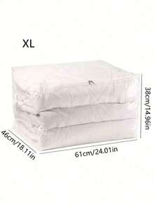 1Pc Storage Bag Quilt Storage Bag Household Transparent Large Capacity Clothing Sorting Bag Dustproof And Moisture Proof Handheld Storage Bag For Closet Organizer For Bedroom For Back To School Clothing Storage Box Closet Storage Containers Organizer Storage Bins Dorm Home For Blankets Beddings Comforter Pillow Toys Bag For School School Accessories School Stuff - Clear - View 13