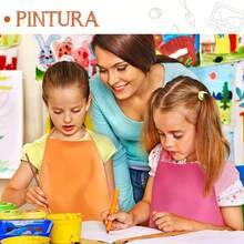 Mandil para Niños de Tela no Tejida para Pintar, Cocina, Aula, Dibujo, Evento Comunitario, Manualidades y Actividades de Pintura Artística. - 1 - Ver 5