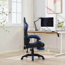 Gaming Chairs - Black+Blue + Upholstered + Foam - View 6